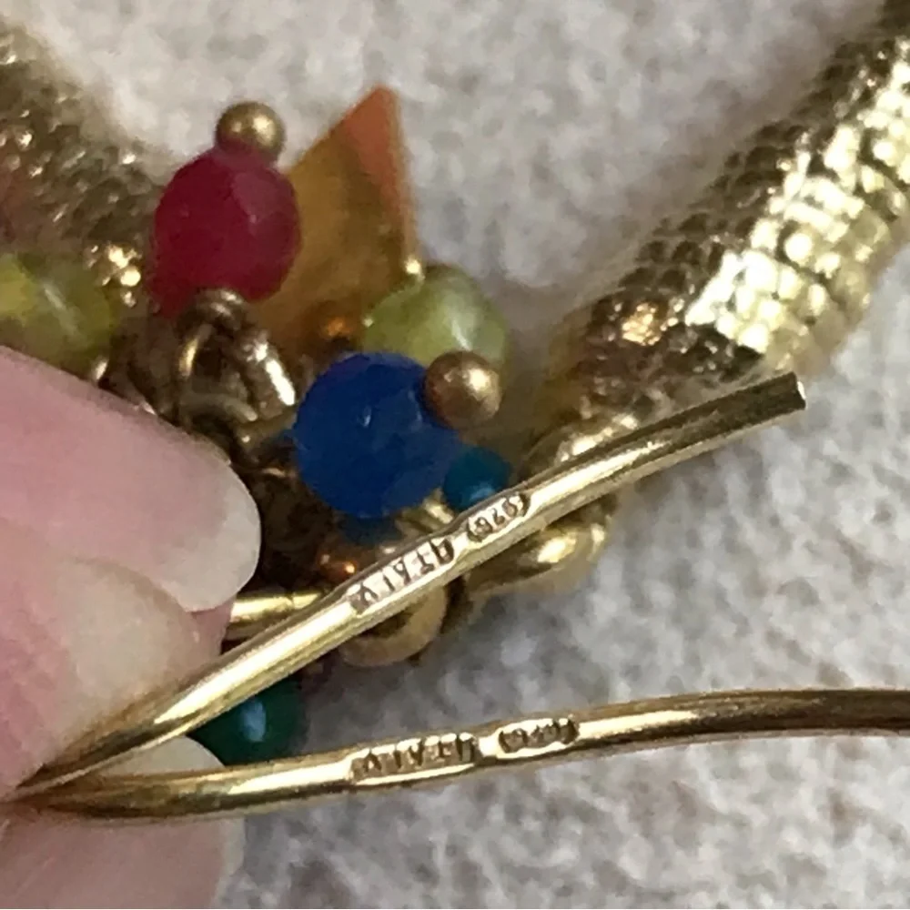 Rosantica Italy 925 Ice Cream Cone Beaded Statement Dangle Earrings - Picture 12 of 16